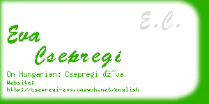 eva csepregi business card